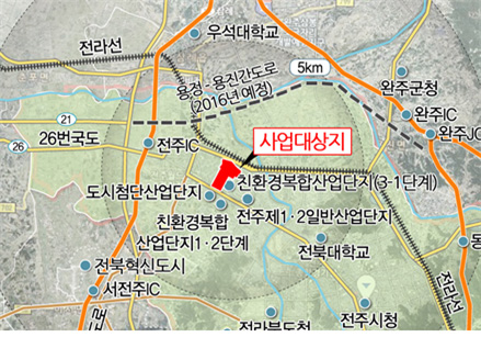 전주 탄소소재 국간산업단지 위치도/제공=국토교통부