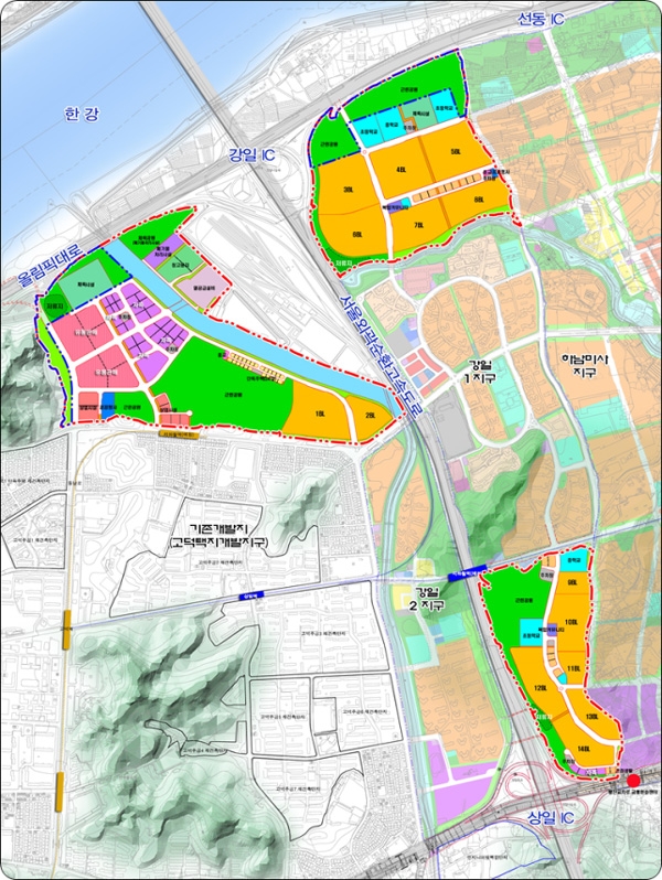 고덕강일지구 토지이용계획도지도