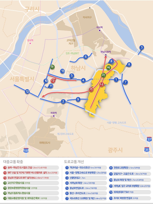 하남교산지구 광역교통대책/제공=국토교통부