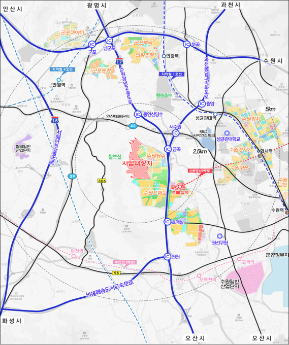 ▲수원당수2지구 사업대상지 위치도/제공=LH