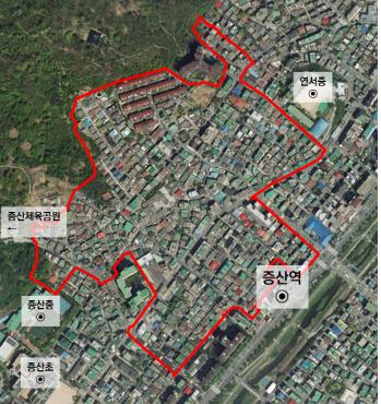 ▲증산4구역 위치도