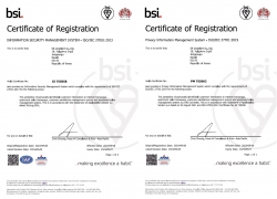 ▲ISO 27001(왼쪽), ISO 27701(오른쪽) 인증서/제공=SK에코플랜트