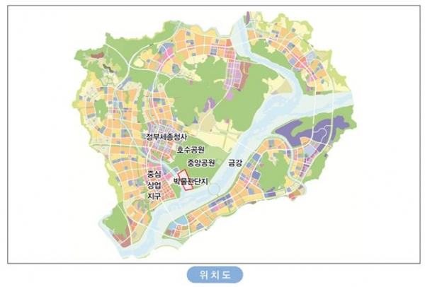 ▲국립박물관단지 위치도/제공=행복청