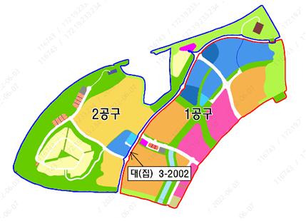 △산울동(6-3생활권) 공원조성사업 공구 분할도/제공=행복청