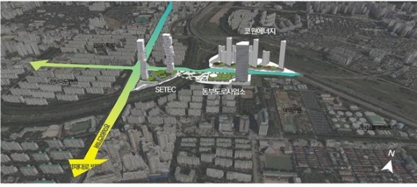 △양재천·탄천 합수부 일대 신(新)국제문화복합지구 조성 기본구상안 예시도/제공=서울시