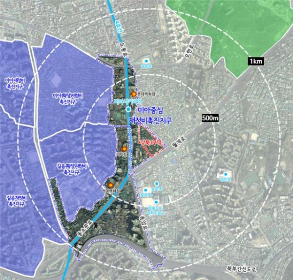 △미아중심 재정비촉진지구 강북3구역 위치도/제공=서울시