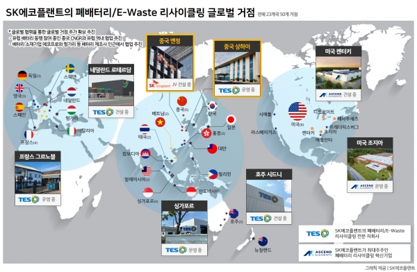 △SK에코플랜트 폐배터리, E-Waste 리사이클링 글로벌 거점/제공=SK에코플랜트