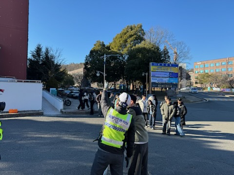 △경상대에서 건축물 점검 및 진단 실습중인 모습/사진=국토안전관리원