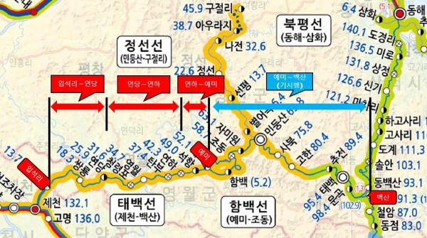 △태백선 전철전력설비 개량 사업현황/제공=국가철도공단