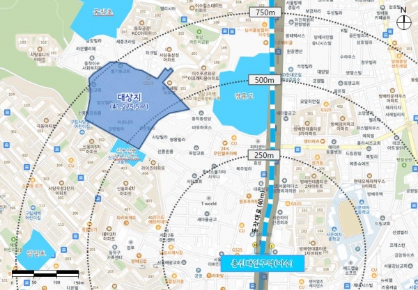 동작구 사당동 63-1일대 위치도/제공=서울TL